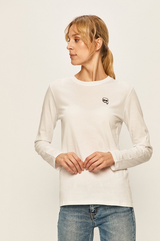 Karl Lagerfeld - Longsleeve uni alb 96KW1780