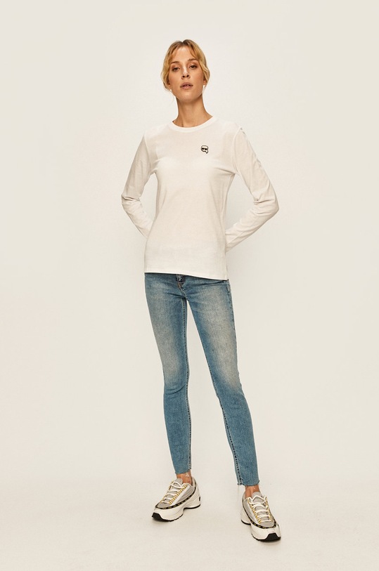 Îmbrăcăminte Karl Lagerfeld - Longsleeve 96KW1780 alb