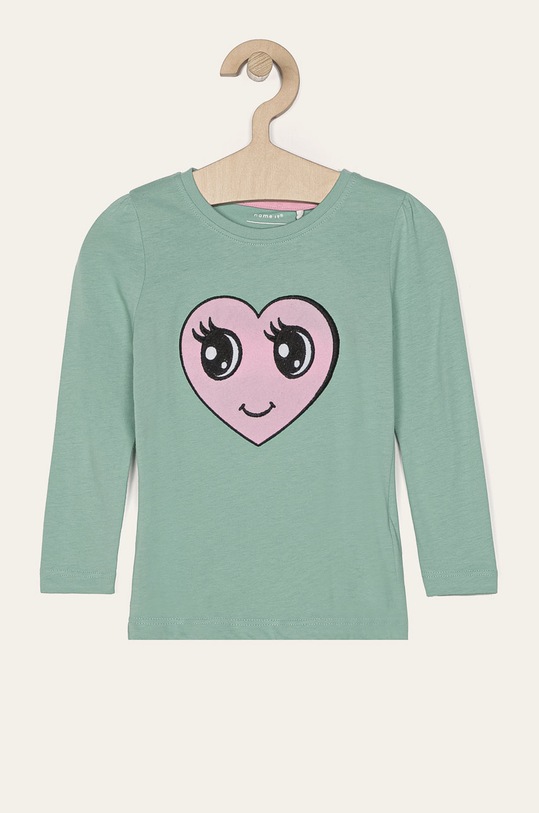 Name it - Detské tričko s dlhým rukávom 92-128 cm bavlna zelená 13170218