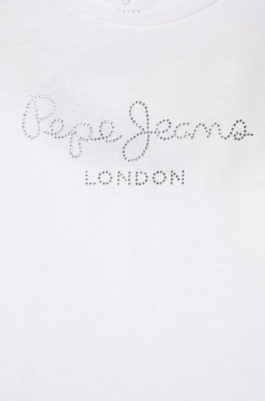 Dziewczynka Pepe Jeans longsleeve bawełniany dziecięcy PG502319 biały