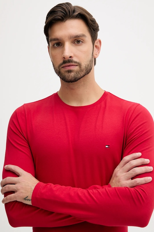 Tommy Hilfiger longsleeve czerwony MW0MW10804