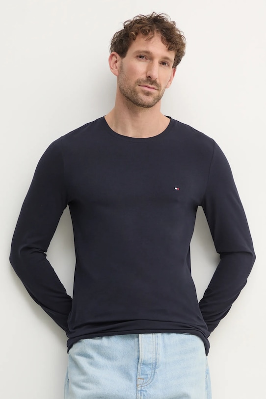 Tommy Hilfiger longsleeve uni bleumarin MW0MW10804