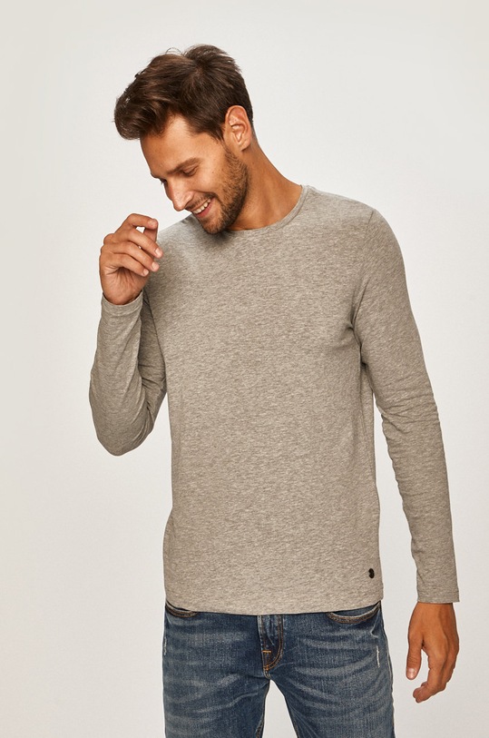 Pierre Cardin - Tričko s dlouhým rukávem hladký šedá 72315.53270