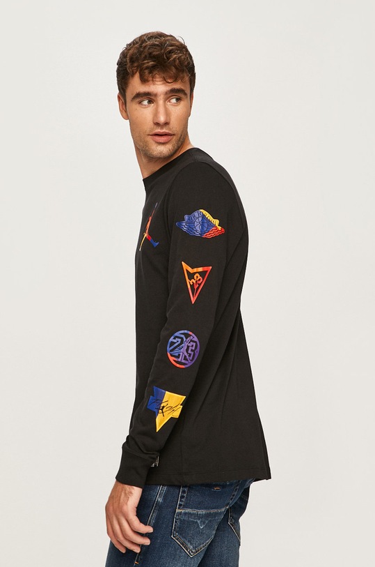 Jordan - Pánske tričko s dlhým rukávom potlač čierna AT8938