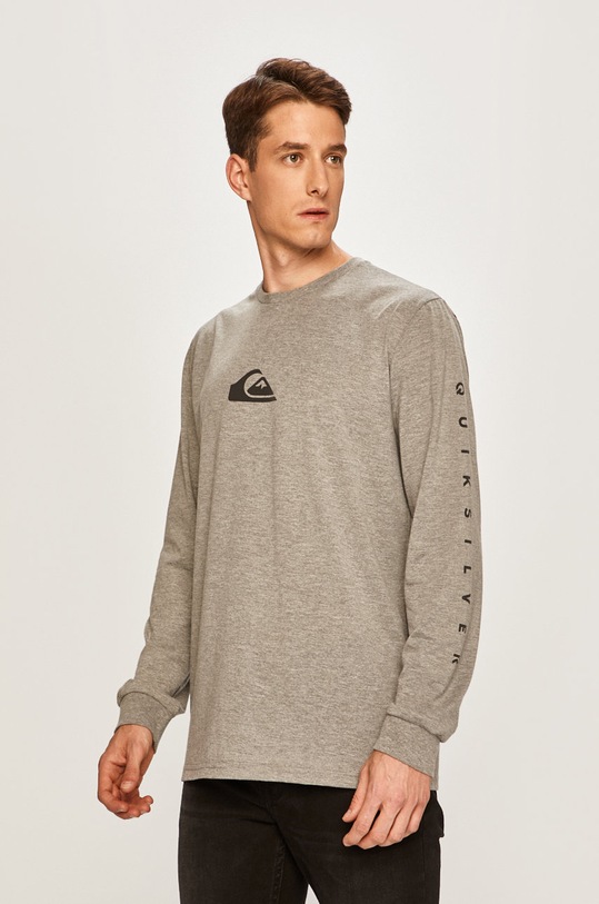 Quiksilver - Pánske tričko s dlhým rukávom potlač sivá EQYZT05455