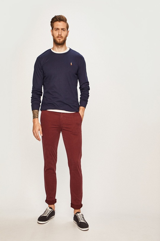 Polo Ralph Lauren - Longsleeve 710760121003 710760121003 granatowy AW19