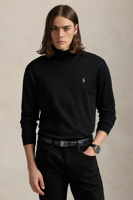 Polo Ralph Lauren - Pánske tričko s dlhým rukávom čierna 710760126001