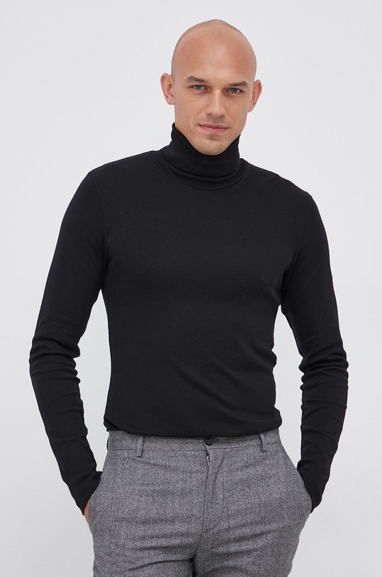 Marc O'Polo Longsleeve bawełniany pozostałe czarny M29220252354