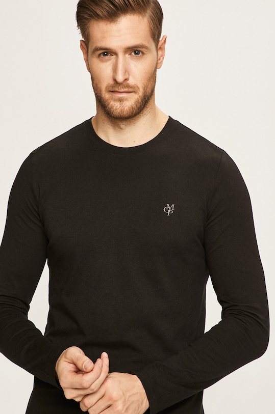 Marc O'Polo - Longsleeve bawełna czarny B21222052022