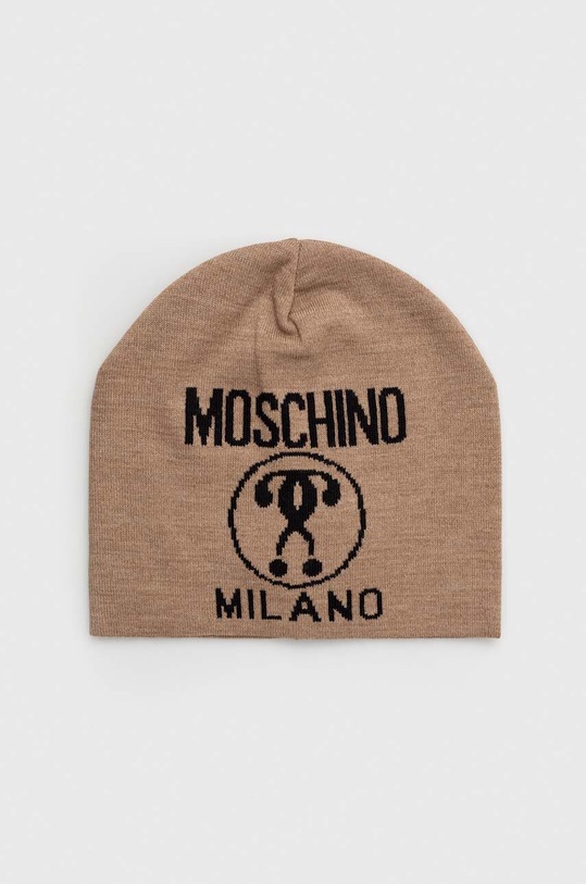 Vlnená čiapka Moschino vlna béžová M5146.60016