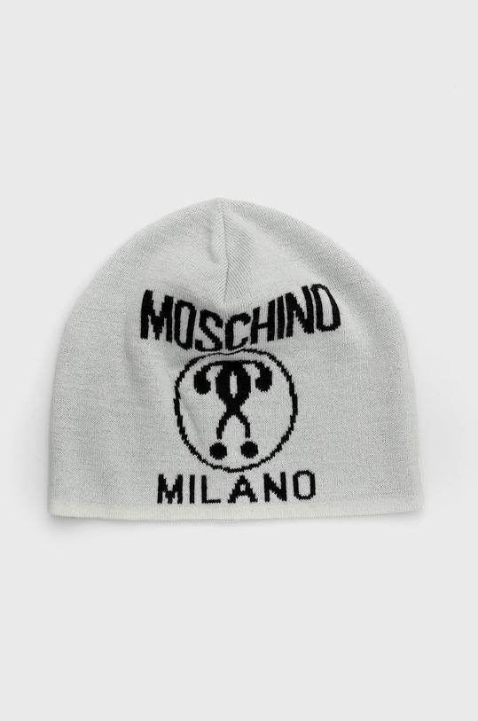 Čepice Moschino vlna šedá M5146.60016