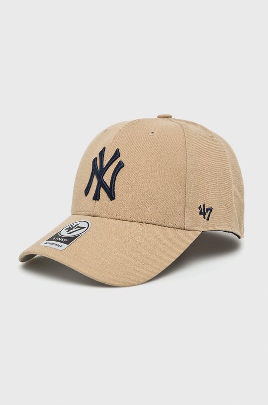 50 brand - Czapka MLB New York Yankees beżowy B.MVP17WBV.KHA