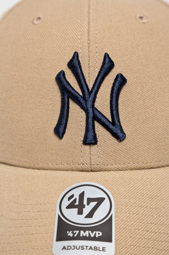 50 brand - Czapka MLB New York Yankees B.MVP17WBV.KHA beżowy AW19