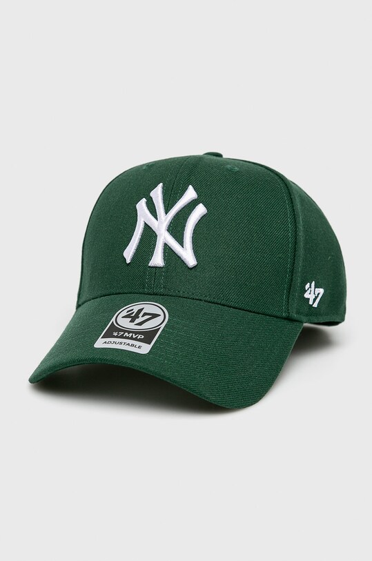 47 brand - Czapka MLB New York Yankees zielony B.MVPSP17WBP.DG