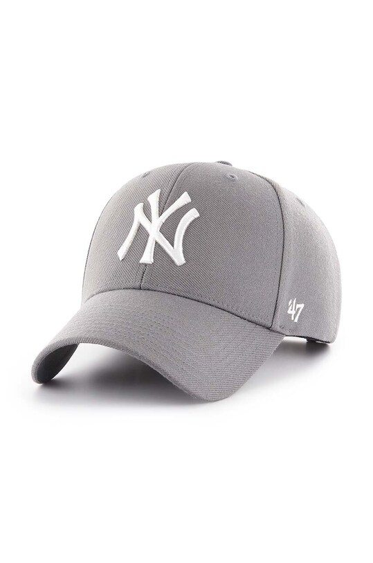 Καπέλο με γείσο 47 brand NHL Pittsburgh Penguins MLB New York Yankees με μείγμα μαλλιού γκρί B.MVPSP17WBP.DY