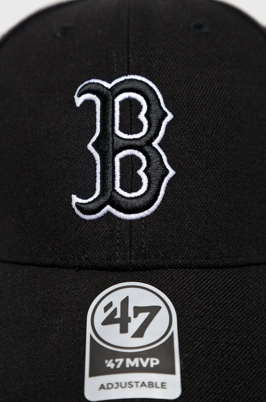 47 brand - Czapka MLB Boston Red Socks B.MVPSP02WBP.BKA czarny AW19