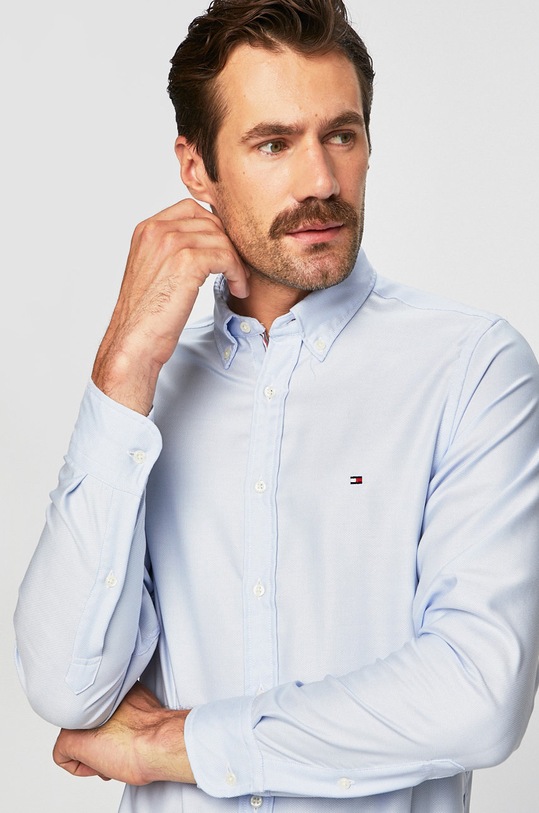 Tommy Hilfiger - Košeľa slim modrá MW0MW10936