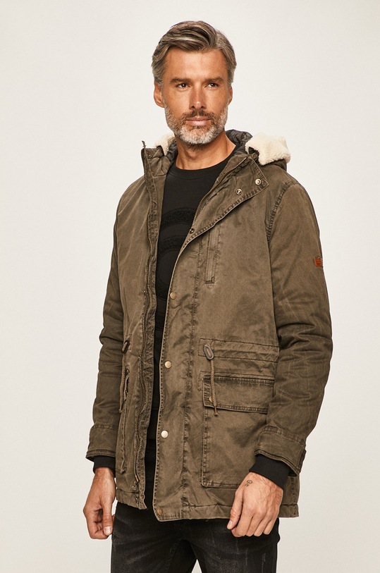 Pepe Jeans - Parka Mitsio enyhén szigetelt zöld PM401456