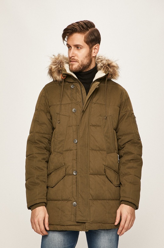 Pepe Jeans - Geaca Charles cu captuseala verde PM402086