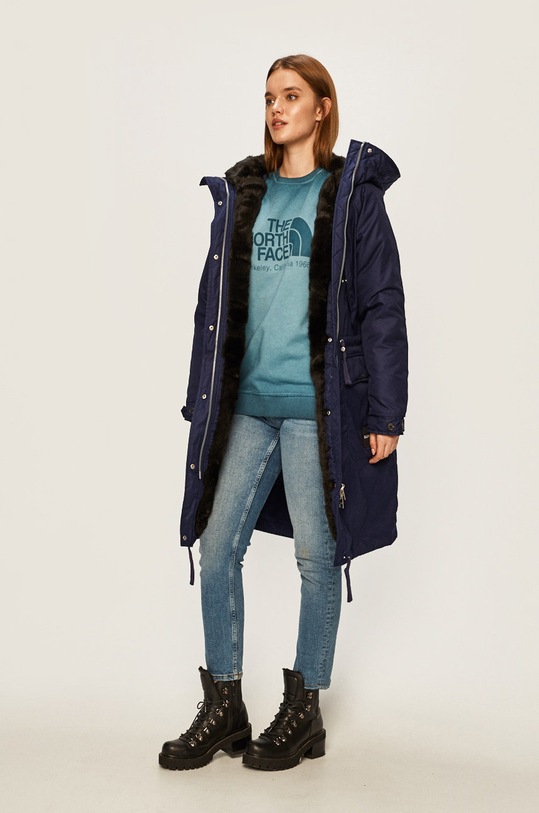 Calvin Klein Jeans - Péřová bunda námořnická modř J20J212101