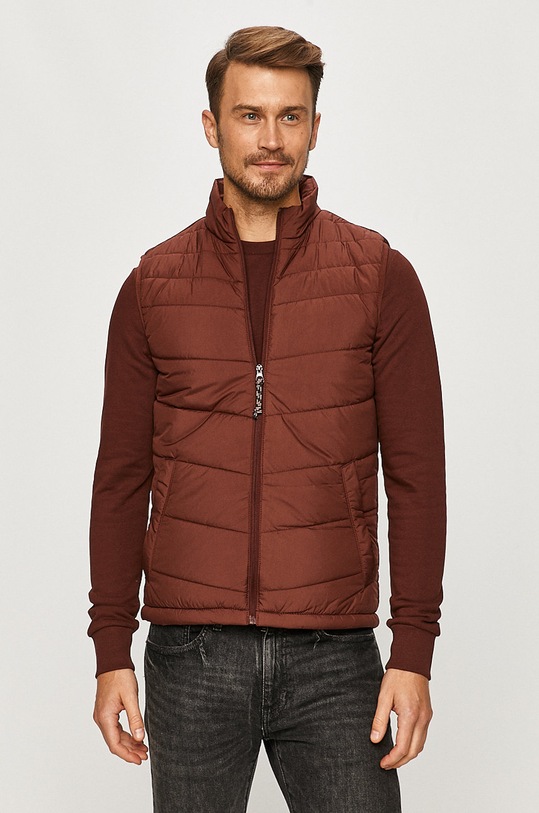 Produkt by Jack & Jones - Vesta cu captuseala burgundia 12155855