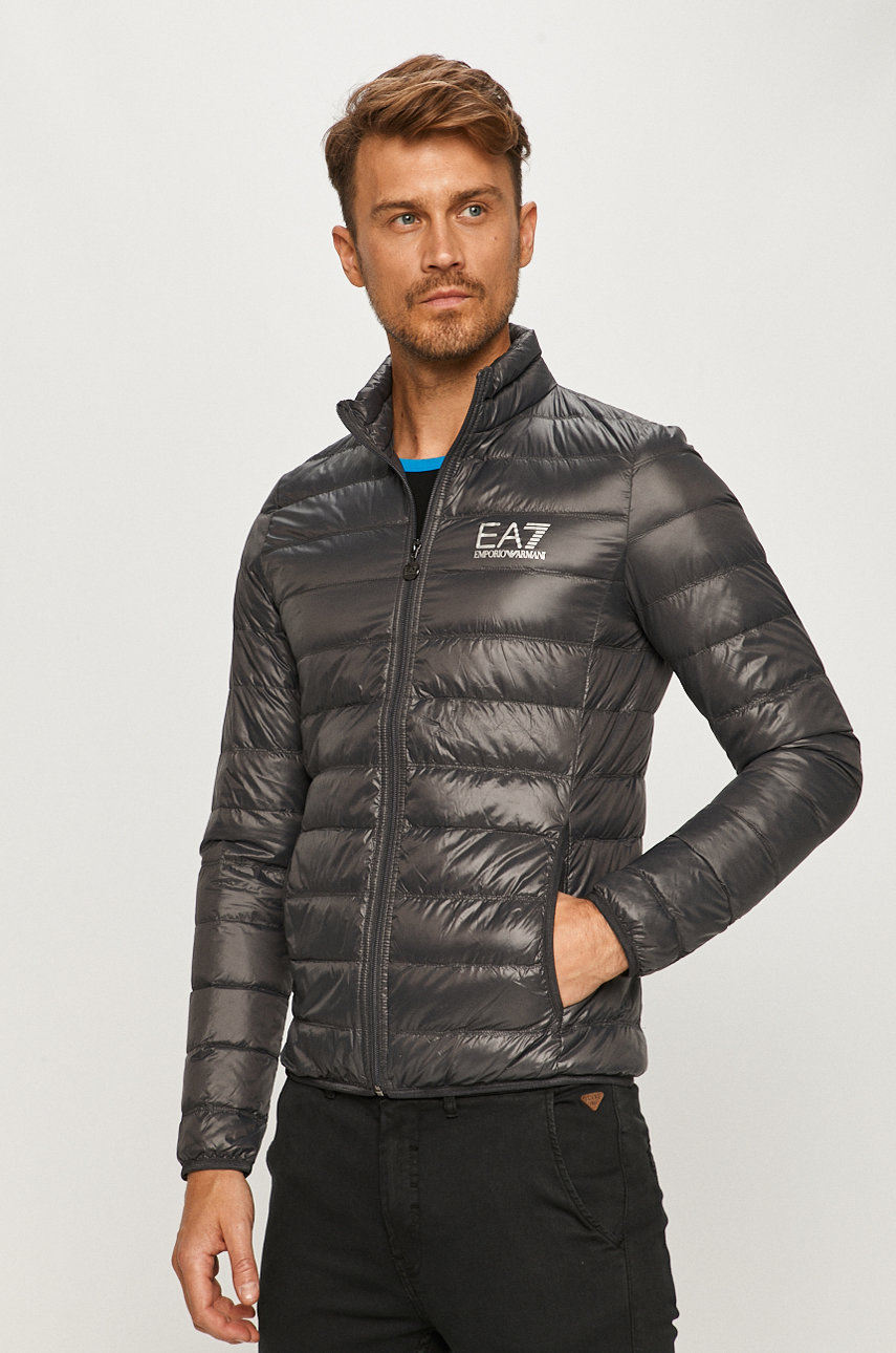 Péřová bunda EA7 Emporio Armani přechodné šedá PN29Z.8NPB01
