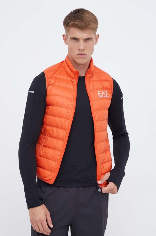 Páperová vesta EA7 Emporio Armani prechodné oranžová PN29Z.8NPQ01