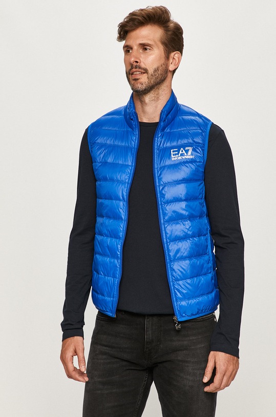 EA7 Emporio Armani bezrękawnik puchowy bez kaptura niebieski PN29Z.8NPQ01