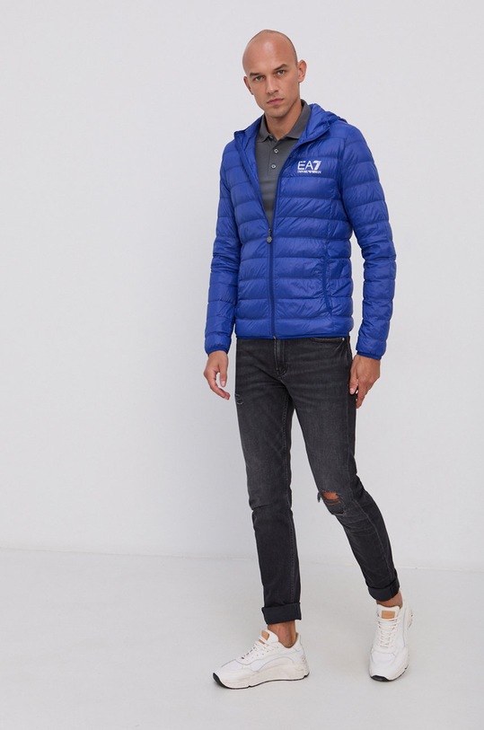 Péřová bunda EA7 Emporio Armani PN29Z.8NPB02 námořnická modř AA00
