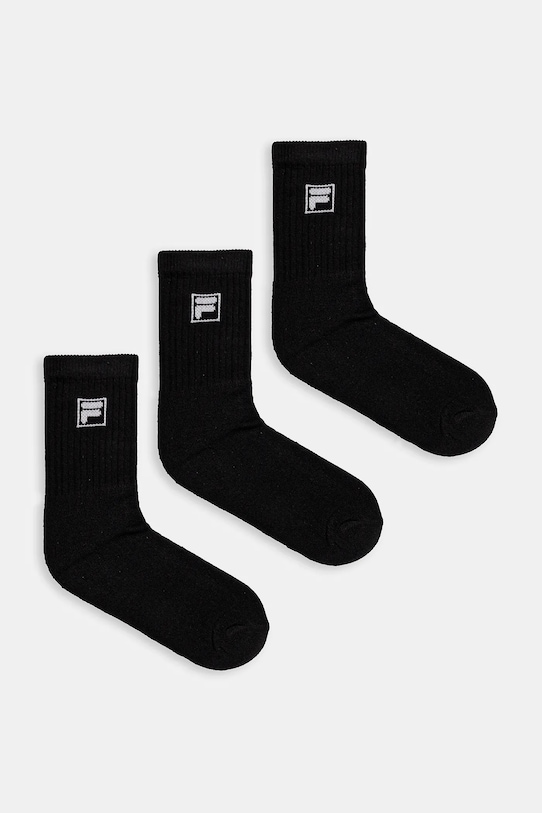 Fila - Sokne (3-pack) visoke čarape crna F9000.D