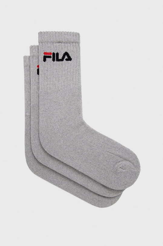 Fila - Sokne (3-pack) visoke čarape siva F9505.D