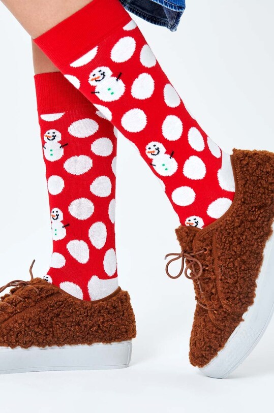 Happy Socks - Skarpety skarpetki długie czerwony BDS01.4300.M