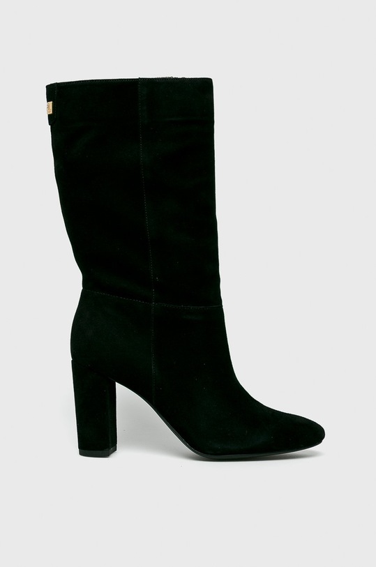 Lauren Ralph Lauren - Nízké kozačky semišová kůže černá 802757652001