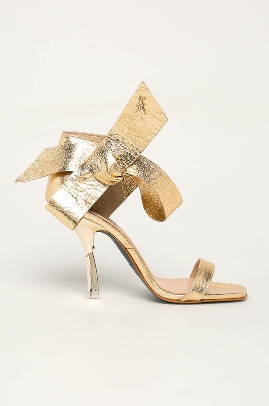 Patrizia Pepe - Bőr szandál tűsarok arany 2V9252.A3LT