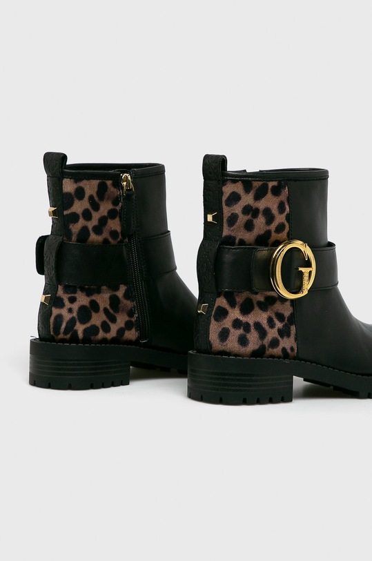 Boty Guess Jeans - Nízké kozačky FL8HAN.LEA10 černá