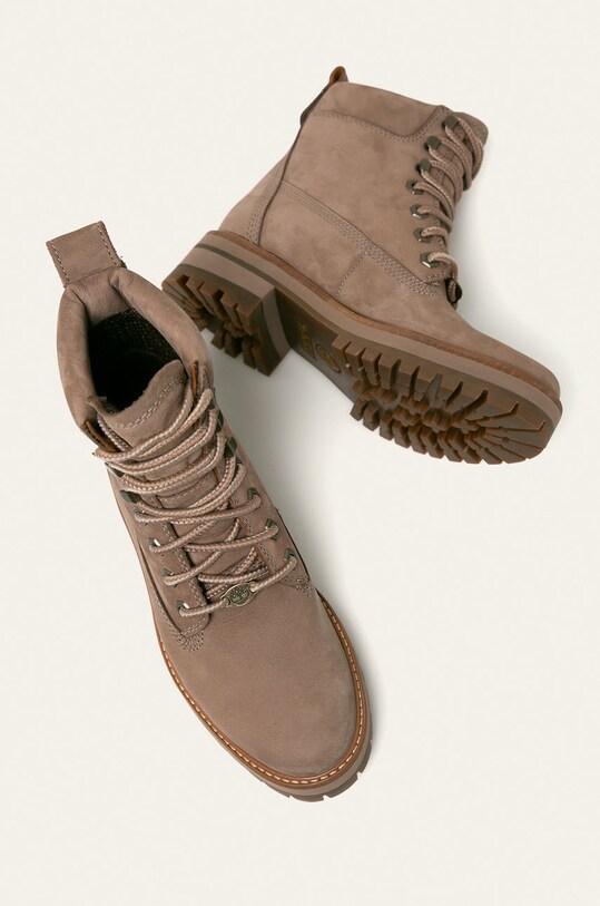 Timberland - Bocanci de piele Courmayeur Valley gri TB0A1RQX9291
