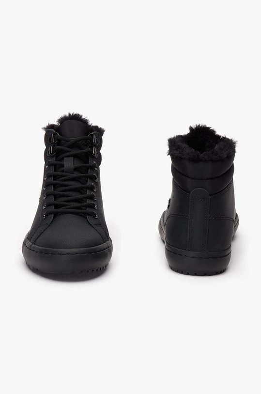 Lacoste botki skórzane Straight Set Thermo 738CFA000502H czarny