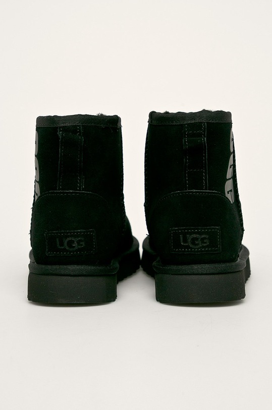 Obuwie UGG - Śniegowce skórzane Classic Mini Ugg Rubber Logo 1108231 czarny