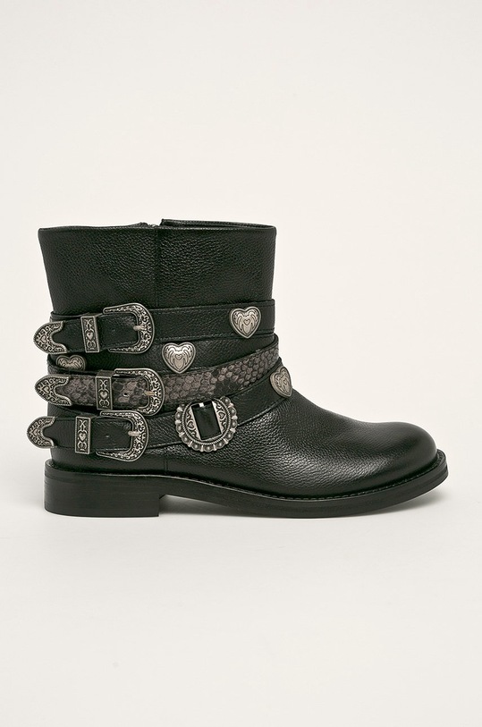 Twinset - Cizme de piele neizolat negru 192TCT02C.S11615