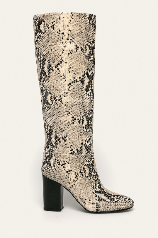 Twinset - Ghete de piele peste 8 cm bej 192TCT010.S11454