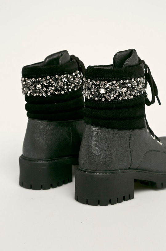 Încălțăminte Twinset - Bocanci de piele 192TCT066.S11410 negru