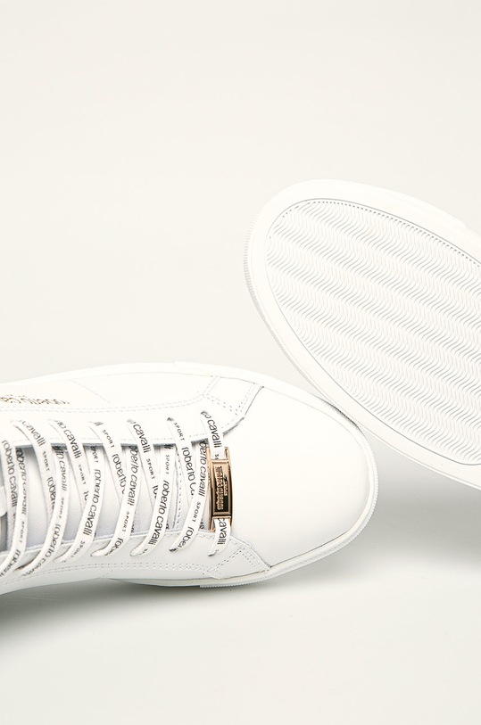 Roberto Cavalli Sport - Ghete de piele alb JYX27Y.FT038