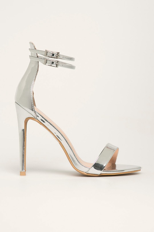 Glamorous - Pantofi cu toc subțire argintiu FW7033