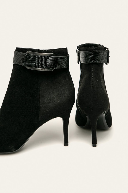 Calvin Klein - Nízké kozačky černá E7478