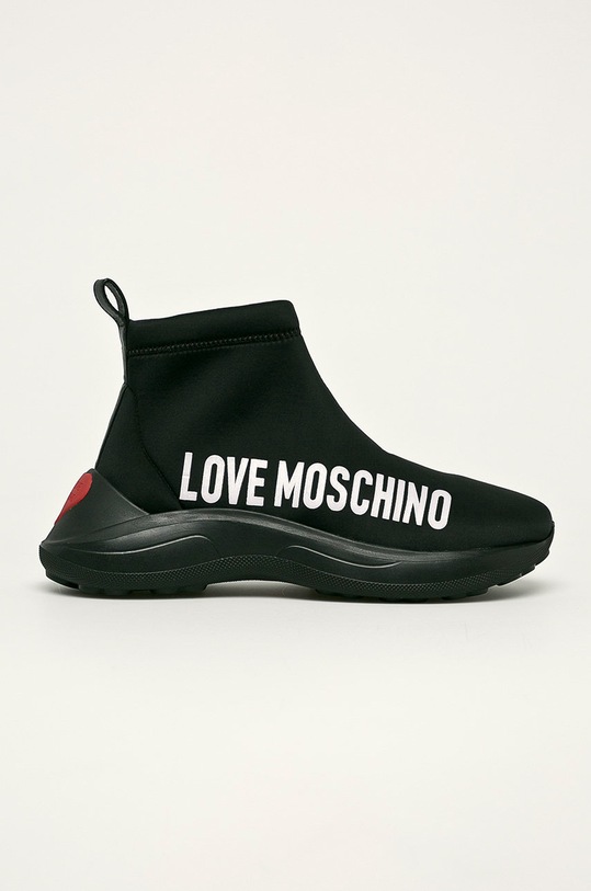 Love Moschino - Topánky usňová koža čierna JA15216G18IO000A