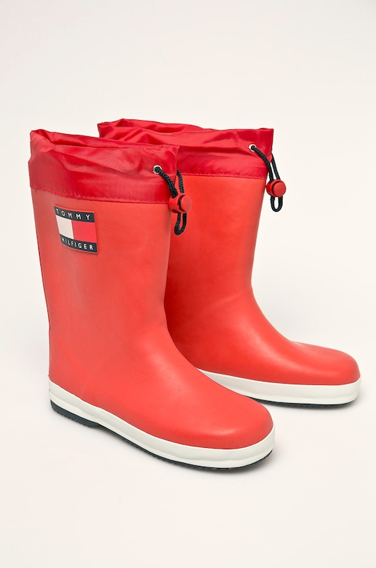 Tommy Hilfiger - Dětské holínky T3B6.30540.0801.34.41 červená AW19