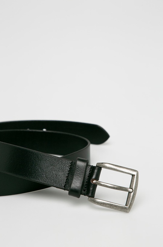 Pieces - Kožený opasok 17077744 čierna AA00