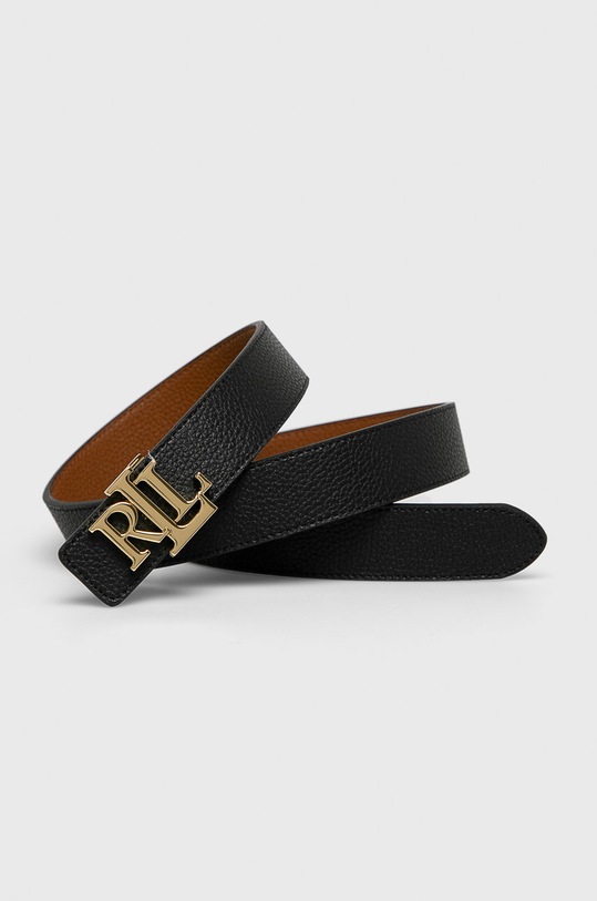 Lauren Ralph Lauren - Kožni remen crna 412754803001