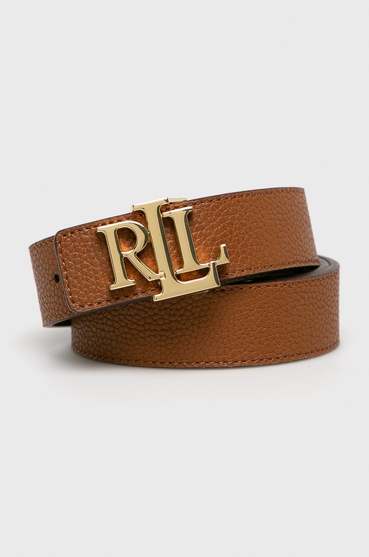 Lauren Ralph Lauren - Obojstranný kožený opasok hnedá 412754803002