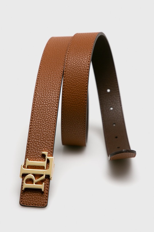 Lauren Ralph Lauren - Obojstranný kožený opasok 412754803002 hnedá SS20